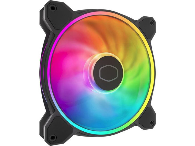Cooler Master MasterFan MF140 HaloÂ² PC Case Liquid Cooler Air Cooler Fan, Dual Loop ARGB Gen 2 LEDs Rings, Dynamic PWM 140mm 1,600 RPM, Air Balance...