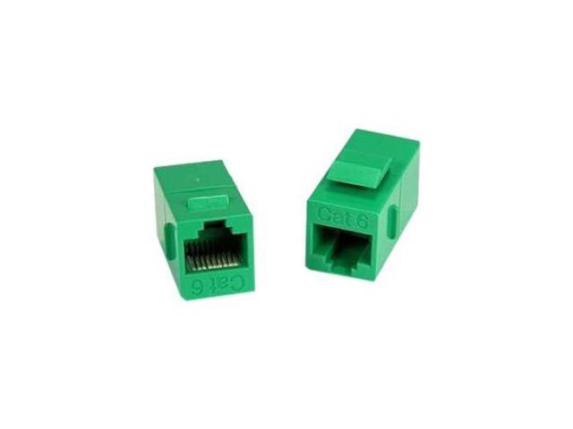 Unirise Cat6 RJ45 Keystone In-line Coupler, Green