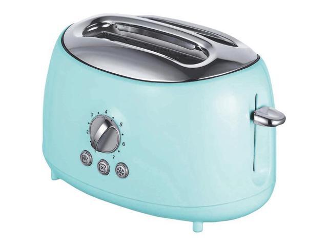 Brentwood TS-270BL Cool-Touch 2-Slice Retro Toaster with Extra-Wide Slots (Blue)