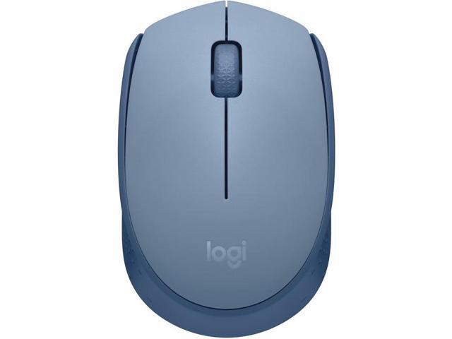 Logitech M170 Wireless Mouse for PC, Mac, Laptop, 2.4 GHz with USB Mini Receiver, Optical Tracking, 12-Months Battery Life, Ambidextrous - Blue Grey