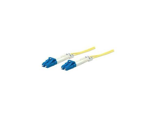 Intellinet Fiber Optic Patch Cable, Duplex, Single-Mode, LC/LC, 9/125 µm, OS2, 3.0 m (10.0 ft.), Yellow
