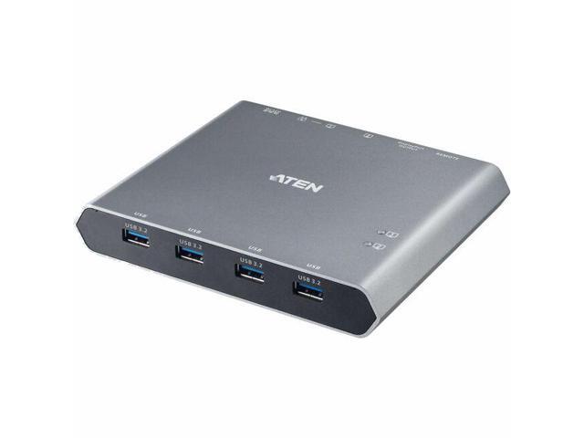 ATEN 2-Port 4K DisplayPort USB-C KVM Dock Switch with Power Pass-through US3311