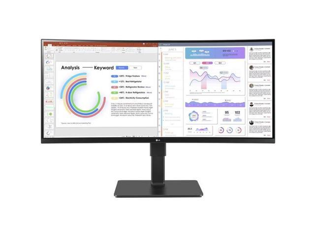 LG Ultrawide 34BQ77QB-B 34' UW-QHD IPS 60Hz 5ms Curved Monitor Black