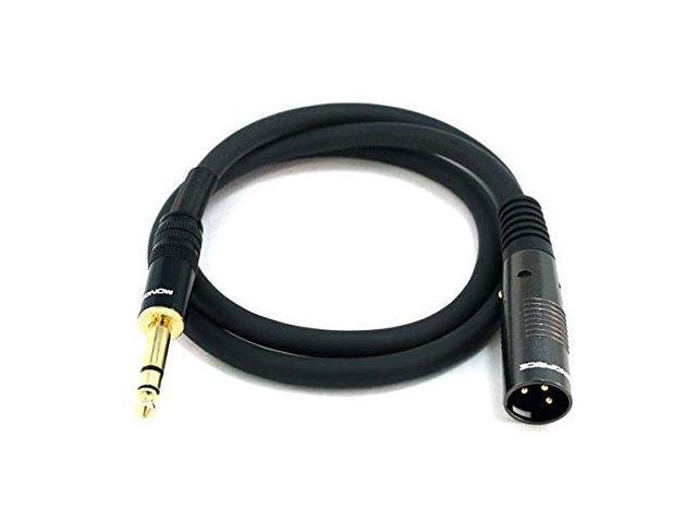 Monoprice XLR Male to 1/4in TRS Male Cable - 3 Feet 16AWG, Gold Plated - Premier Series