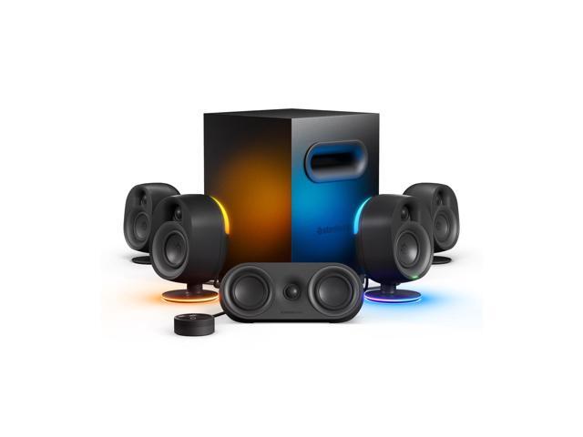 SteelSeries - Arena 9 5.1 Bluetooth Gaming Speakers with RGB Lighting (6 Piece) - Black - image 10