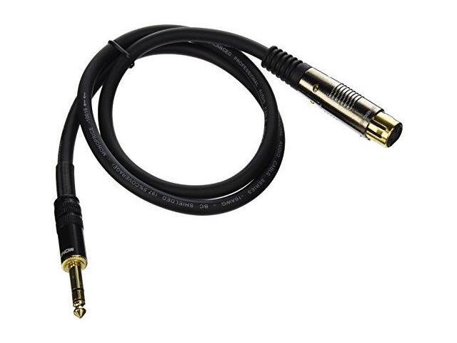 Monoprice XLR Female to 1/4in TRS Male Cable - 3 Feet 16AWG, Gold Plated - Premier Series