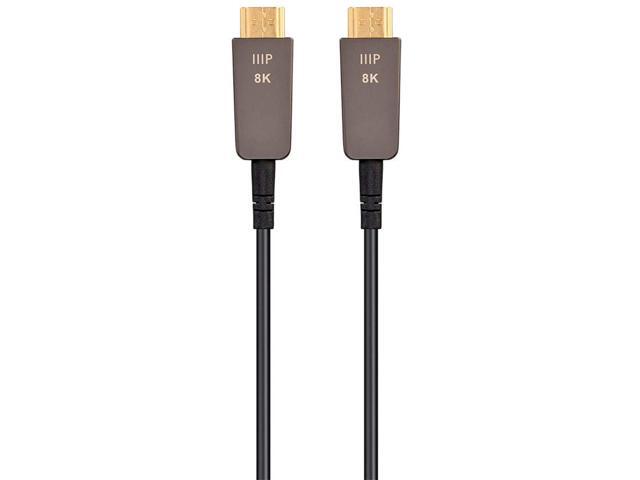 Monoprice HDMI Cable - 100 Feet - Black | Ultra High Speed 8K@120Hz Dynamic HDR 48Gbps Fiber Optic eARC AOC YCbCr 4:4:4 Compatible with PS 5 / PS 5 Digital Edition / Xbox Series X & S and More - image 7