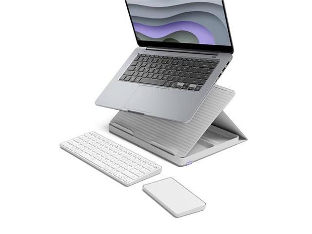 Logitech - Casa Pop-Up Desk Work From Home Compact Wireless Scissor Keyboard Touchpad & Laptop Stand for Laptop/MacBook(10” to 17”) - Nordic Calm - image 2