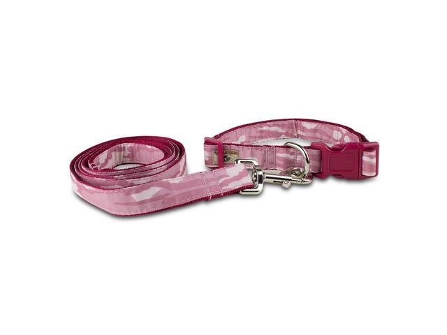 Mossy Oak Pet Dog 6' Coupler Leash Collar & Lead Set Pink X-Large