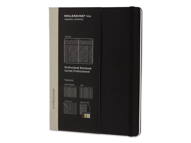 Professional Notebook, Ruled, 9 3/4 x 7 1/2, Black Cover, 192 Sheets HBGPMOP4633