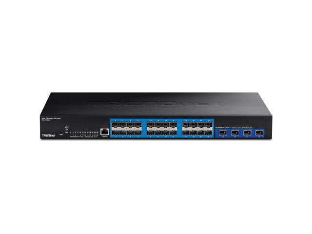 TRENDnet - TL2-F70284 - TRENDnet 28-Port Layer 2 Managed SFP Switch with 10G SFP+ Ports, TL2-F70284, 24 x Gigabit SFP