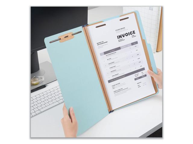 Universale Office 6 Section Claffication Folder 2 Divider Legal Lt Blue 20Ct
