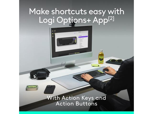 Logitech POP ICON Wireless Keyboard & Mouse Combo (Rose & Off-White) - image 11