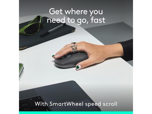 Logitech - POP ICON COMBO Compact TKL Wireless Bluetooth Keyboard and Mouse Bundle with Programmable Quiet Keys and Buttons - Graphite & Lime - image 3