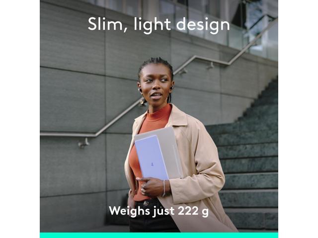 Logitech - Keys-To-Go 2 Slim Portable Bluetooth Keyboard for Tablet With Built-in Cover - Lilac - image 12