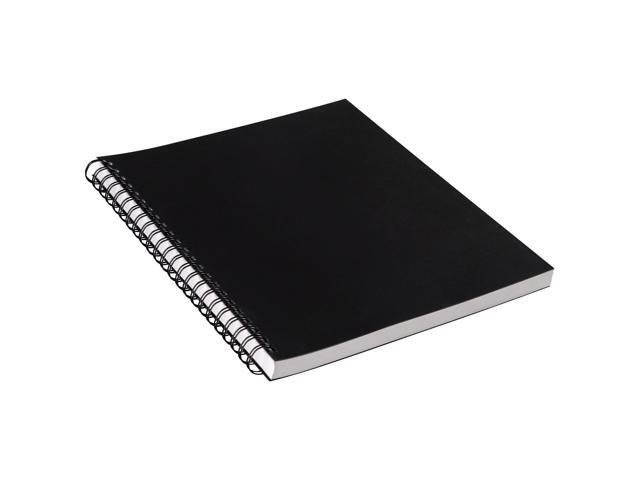 UCreate Poly Cover Sketch Book 43 lb Cover Paper Stock Black Cover 75 12 x 9 Sheets PCAR37088