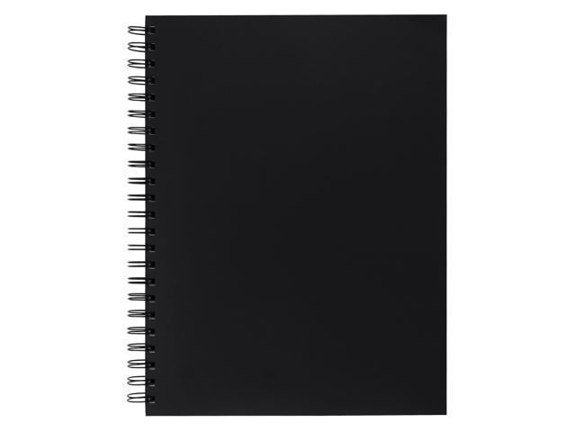 UCreate Poly Cover Sketch Book 43 lb Cover Paper Stock Black Cover 75 12 x 9 Sheets PCAR37088