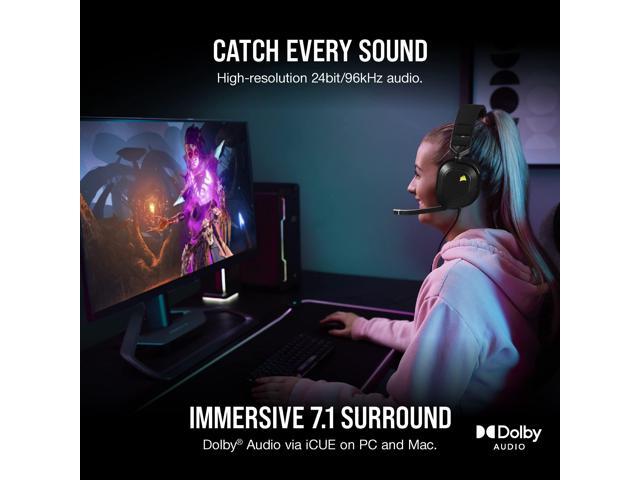 CORSAIR - HS80 RGB Wired Gaming Headset for PC - Carbon - image 10