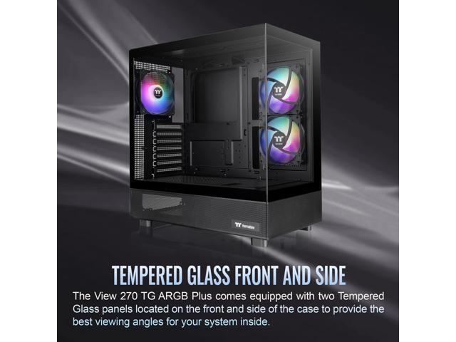 Thermaltake - View 270 Plus TG ARGB Mid Tower E-ATX PC Case - Black - image 11