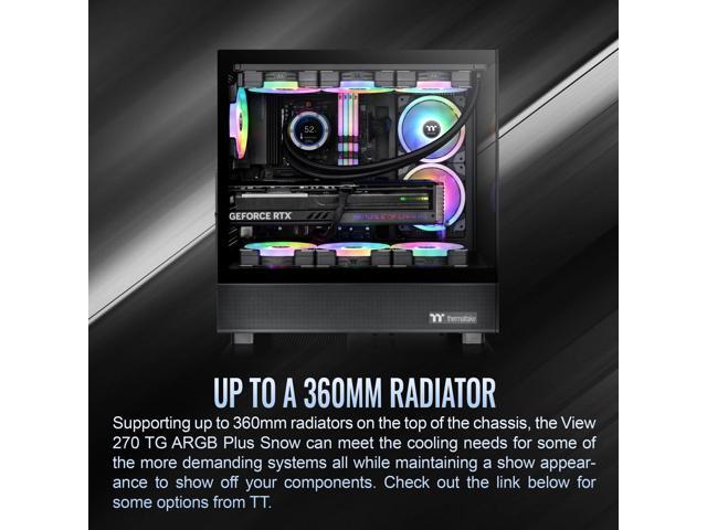 Thermaltake - View 270 Plus TG ARGB Mid Tower E-ATX PC Case - Black - image 12