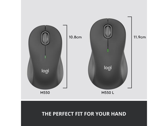 Logitech - Signature M550 Wireless Bluetooth Optical Ambidextrous Mouse with Silent Clicks - Wireless - Graphite - image 10