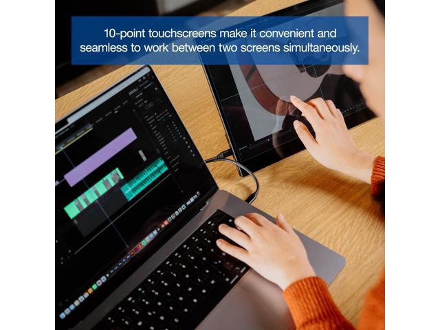 Verbatim Portable Touchscreen Monitor Full HD 1080p 15.6' Metal Housing