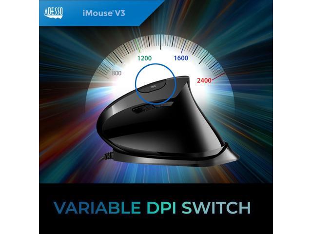 Adesso USB Adjustable Vertical Mouse - Black - image 4