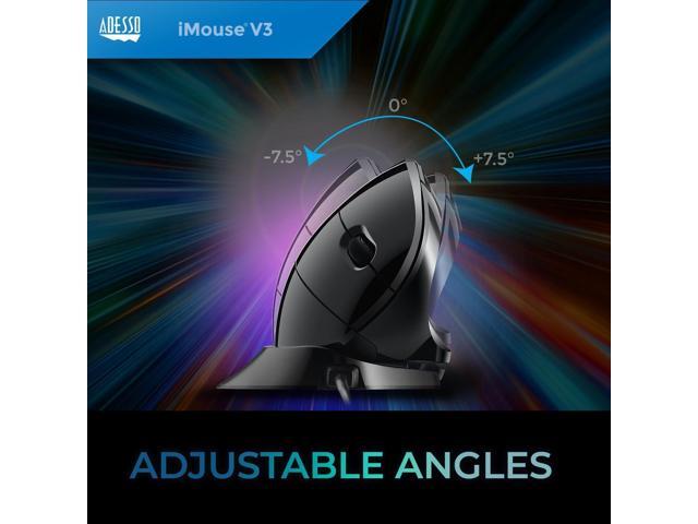 Adesso USB Adjustable Vertical Mouse - Black - image 2