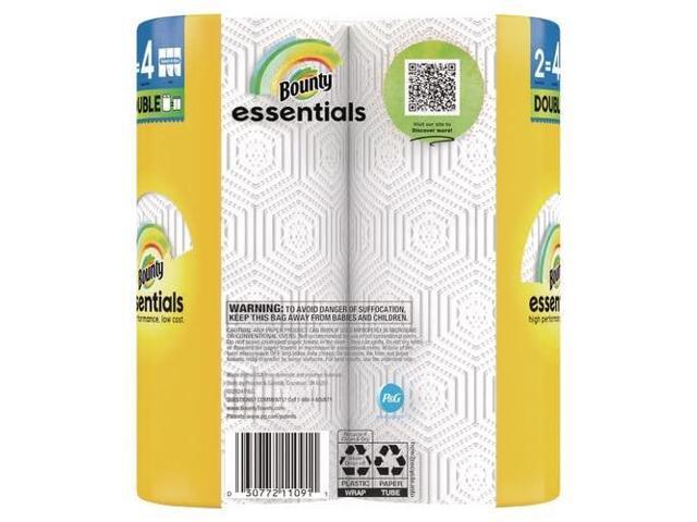 Essentials Select-A-Size Kitchen Roll Paper Towels 2-Ply White 108 Sheets/Roll 2/Pack 8 Packs/Carton 80782402