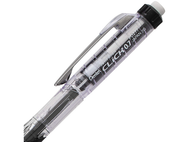 Pentel Twist-Erase CLICK Mechanical Pencil 0.7mm HB Black Lead 6/Pk PD277TLBPS6M