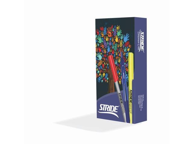 StrideMARK Permanent Chisel Tip Marker BLUE 12-Pack 22002