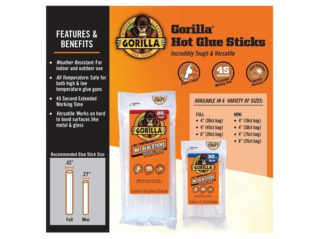 gorilla glue 3034502 4 in. high temprature glue sticks, pack of 45