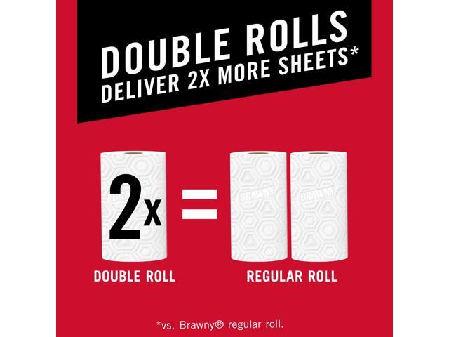 Brawny Tear-A-Square Paper Towels 2-Ply 8 Rolls 443665