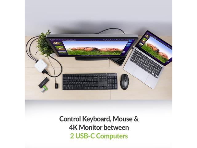 IOGEAR 2-Port 4K USB-C KVM Switch with DisplayPort output GCS72CC