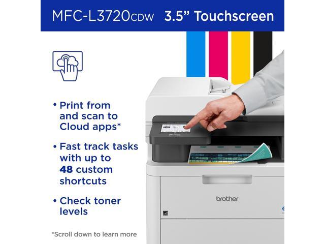 Brother - MFC-L3720CDW Wireless Digital Color All-in-One Printer with Laser Quality Output, Great for Small Offices - White - image 9