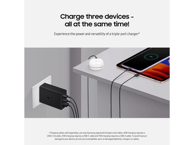 Samsung - Super Fast Charging 65W Trio Adapter - Black - image 6