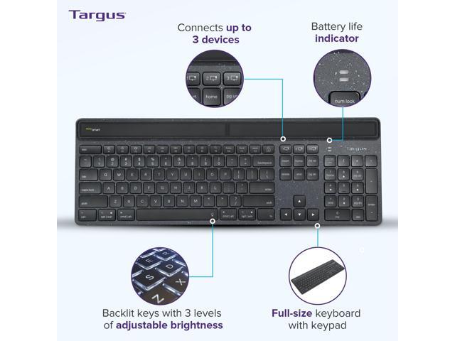 Targus Sustainable Energy Harvesting EcoSmart Keyboard AKB868US