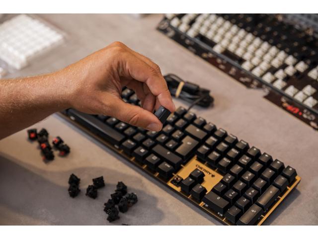 Cherry KC 200 MX Mechanical Office Keyboard with MX2A Brown Switches, Bronze