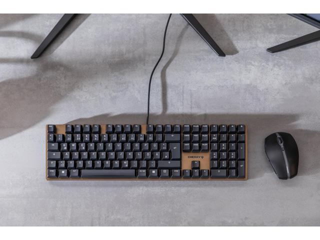 Cherry KC 200 MX Mechanical Office Keyboard with MX2A Brown Switches, Bronze