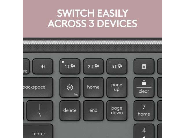 Logitech Signature Slim K950 Wireless Sleek Keyboard, Switch Between Devices