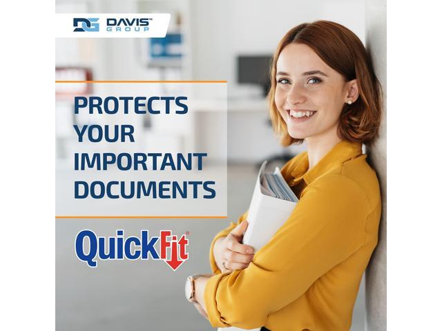 QuickFit D-Ring View Binder 3 Rings 1' Capacity 11 x 8.5 Black 870101