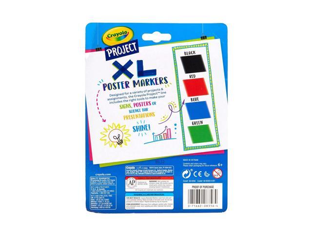 Project XL Poster Markers, Classic, 4 Count