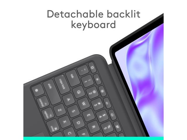 Logitech - Combo Touch for iPad Pro 13-inch (Latest Model)(M4 & M5 chip) Keyboard Case with Detachable Keyboard and Trackpad - Graphite - image 4