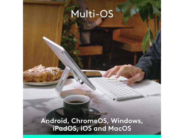 Logitech - Keys-To-Go 2 Slim Portable Bluetooth Keyboard for Tablet With Built-in Cover - Pale Gray - image 9