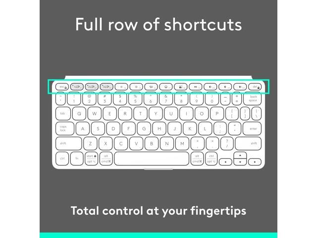 Logitech - Keys-To-Go 2 Slim Portable Bluetooth Keyboard for Tablet With Built-in Cover - Pale Gray - image 11