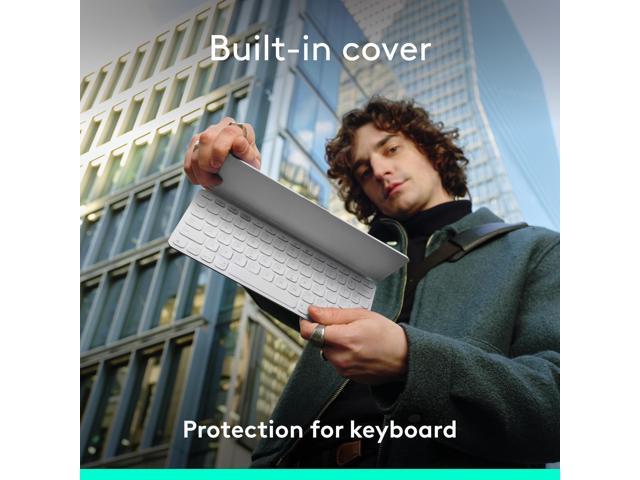 Logitech - Keys-To-Go 2 Slim Portable Bluetooth Keyboard for iPad, iPhone, Mac, and Apple TV With Built-in Cover - Pale Gray - image 12