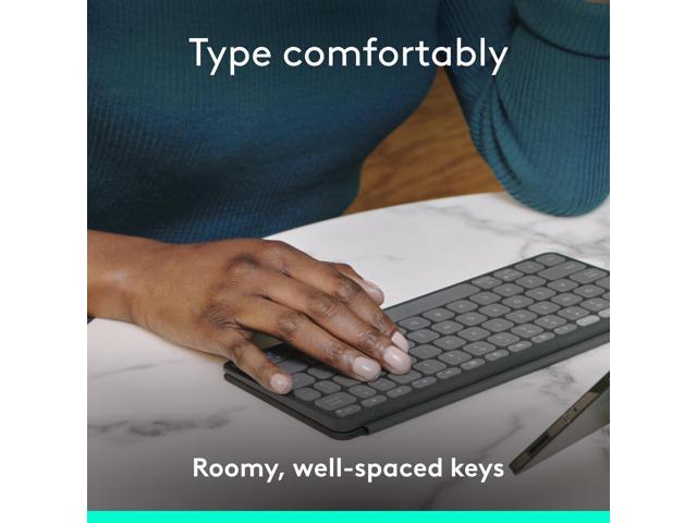 Logitech - Keys-To-Go 2 Slim Portable Bluetooth Keyboard for iPad, iPhone, Mac, and Apple TV With Built-in Cover - Graphite - image 11