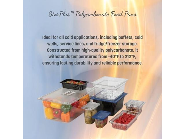 StorPlus Polycarbonate Food Pan 19.4 qt 12.5 x 20.75 x 6 Clear Plastic 10202B07