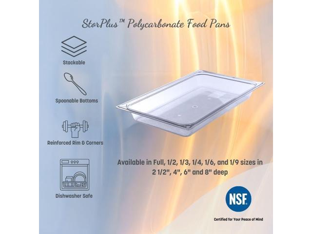 StorPlus Polycarbonate Food Pan 19.4 qt 12.5 x 20.75 x 6 Clear Plastic 10202B07