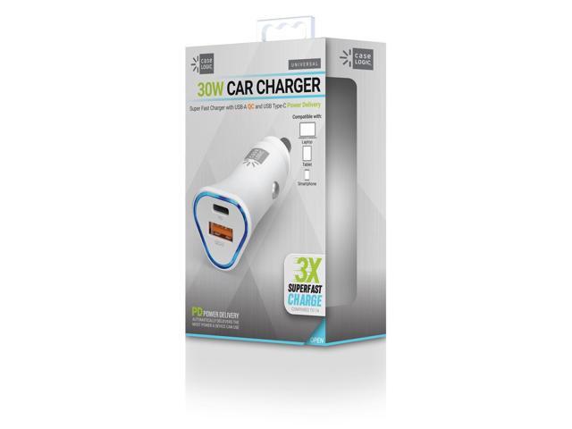 PD Car Charger 30 W Two 3 A Ports White CLPDV3101WT